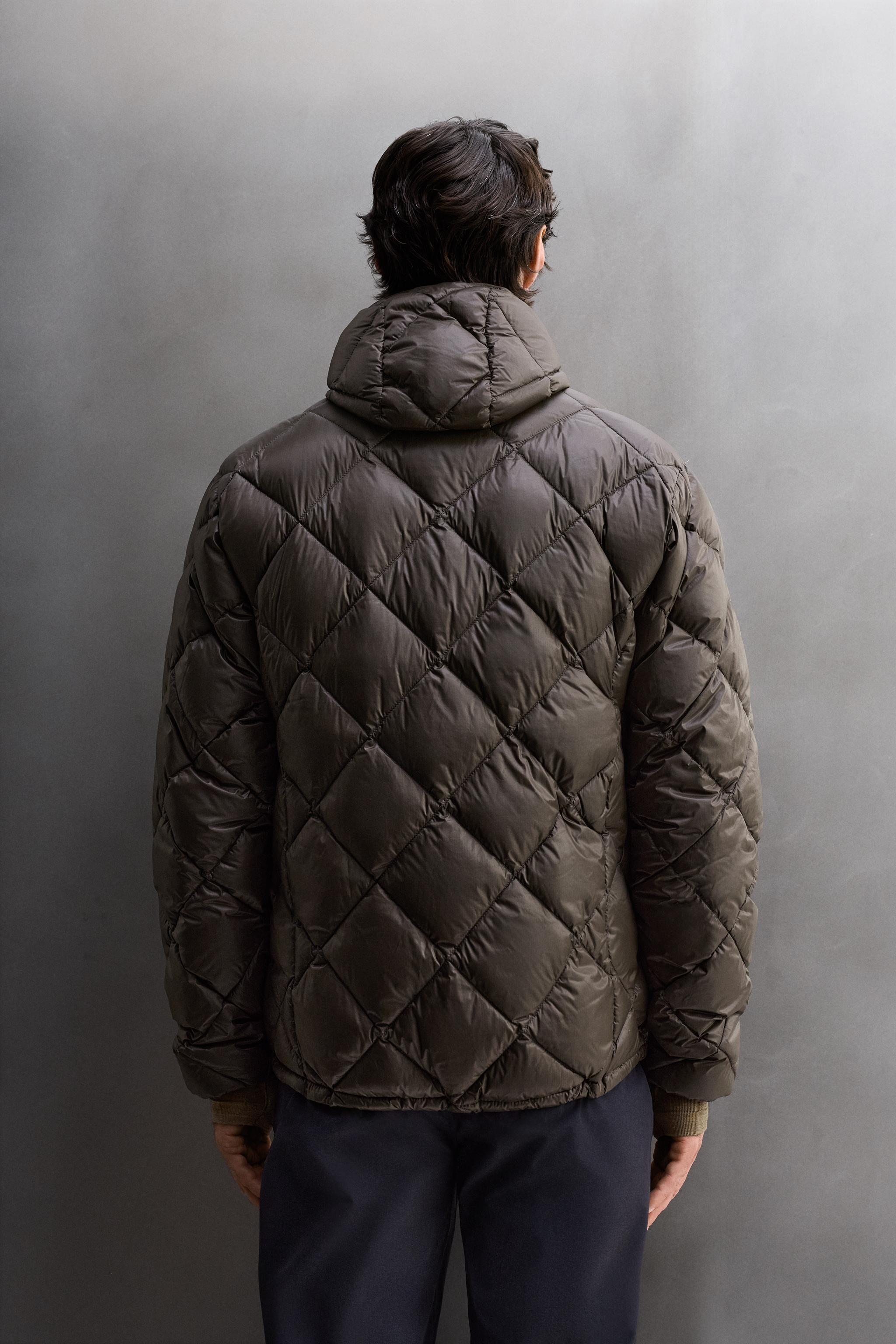 VESTE DOUDOUNE 100% PLUMES À CAPUCHE